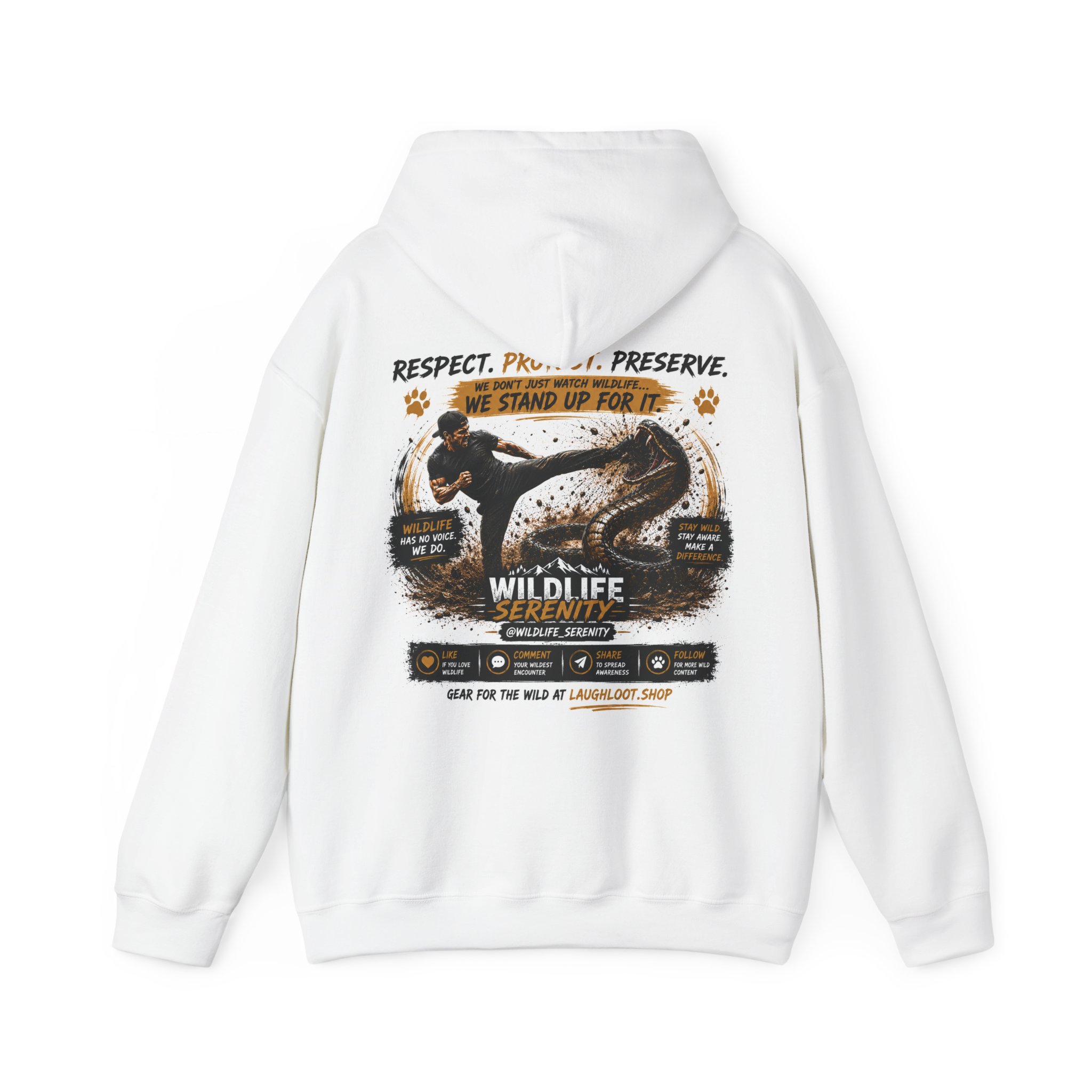Wildlife Conservation Hoodie — "Man vs Snake" Rescue & Preserve Pullover - Image 2