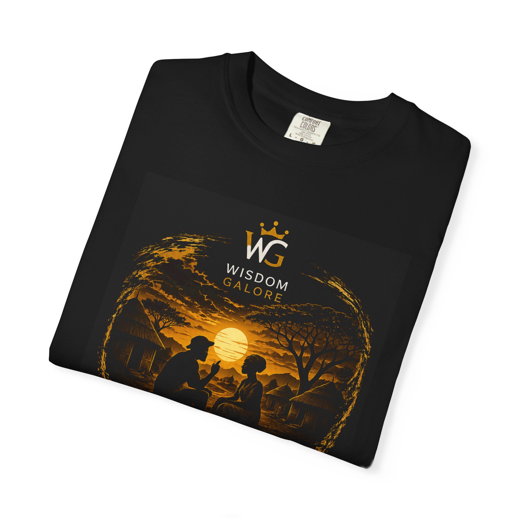 Dont lough at your wifes choices_Unisex Garment-Dyed T-shirt Black - Image 7
