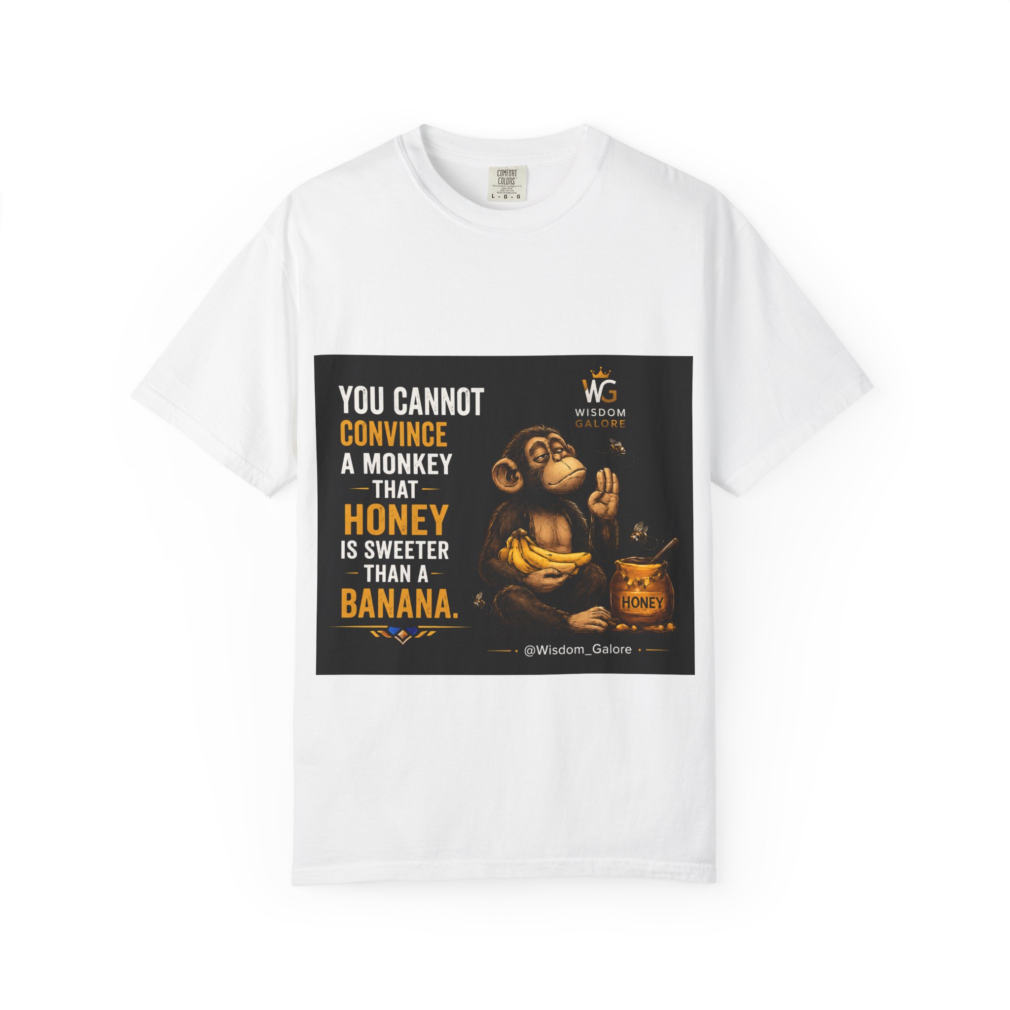 You cannot convince a monkey_Unisex Garment-Dyed T-shirt Black