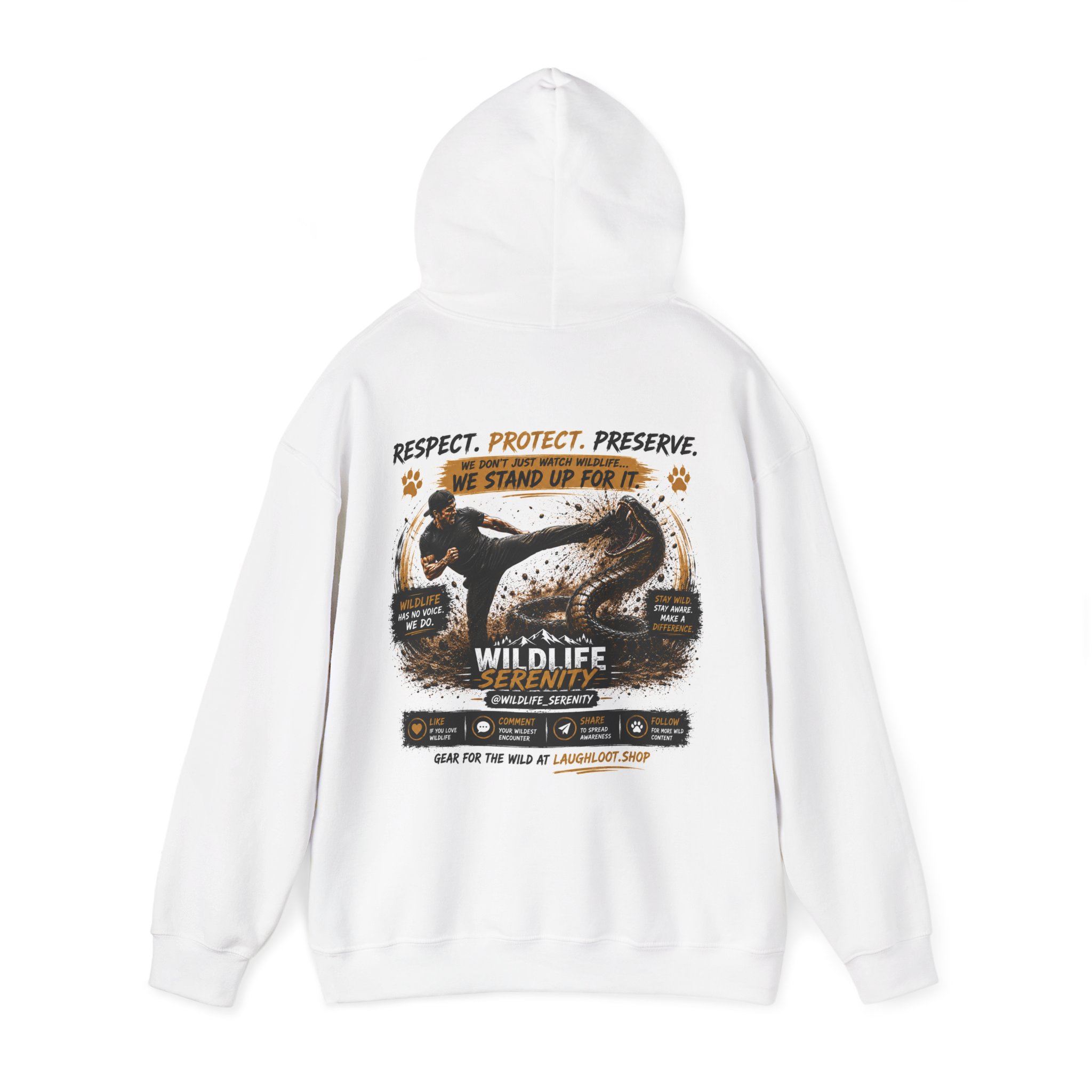 Wildlife Conservation Hoodie — "Man vs Snake" Rescue & Preserve Pullover - Image 3
