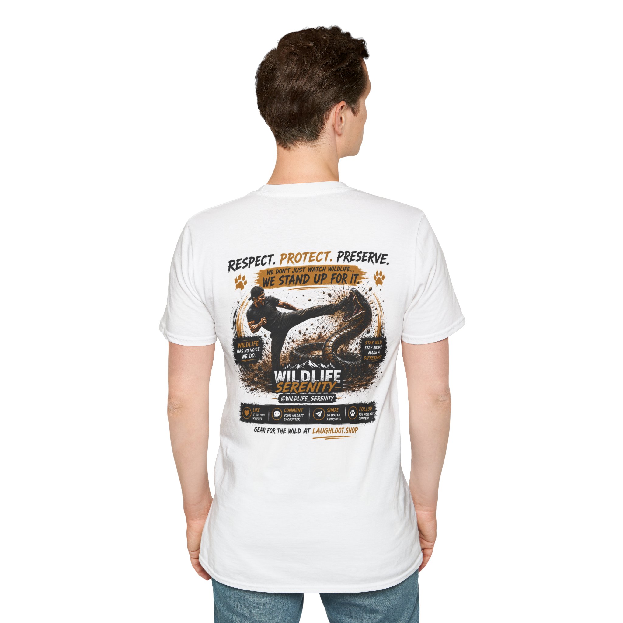 T-Shirt — "Man vs Snake" Graphic Tee (Motivational Action Design) - Image 9