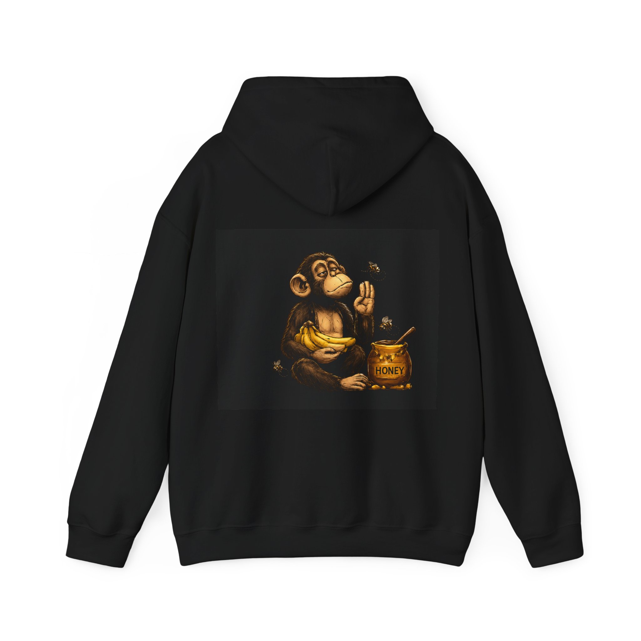Monkey with Honey Hoodie | You Cannot Convince a Monkey They Love Honey Design - Image 2
