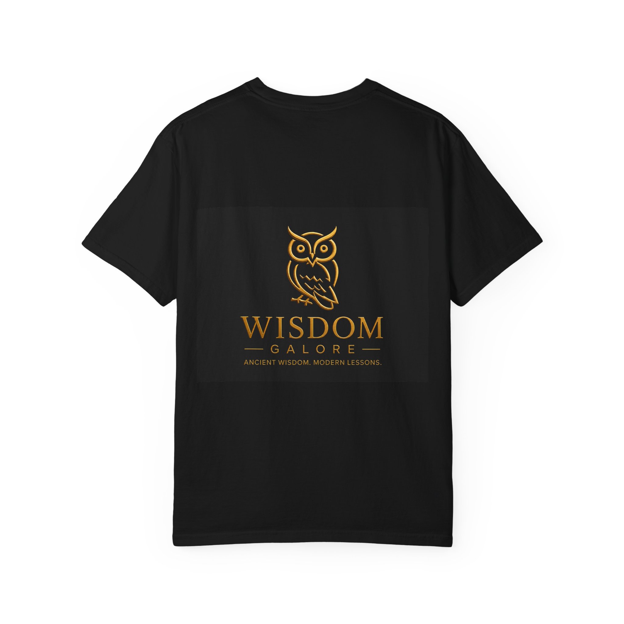 Dont lough at your wifes choices_Unisex Garment-Dyed T-shirt Black - Image 6