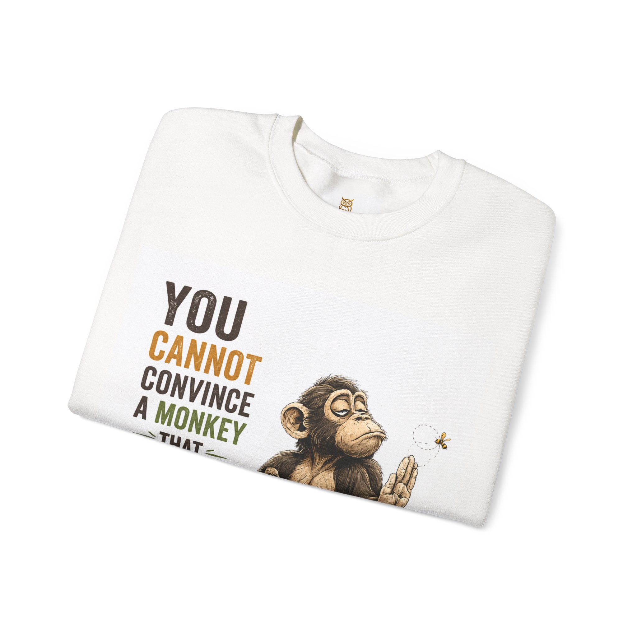 Monkey & Honey Crewneck Sweatshirt — "You Cannot Convince a Monkey That Honey Is Sweeter Than a Banana" - Image 4