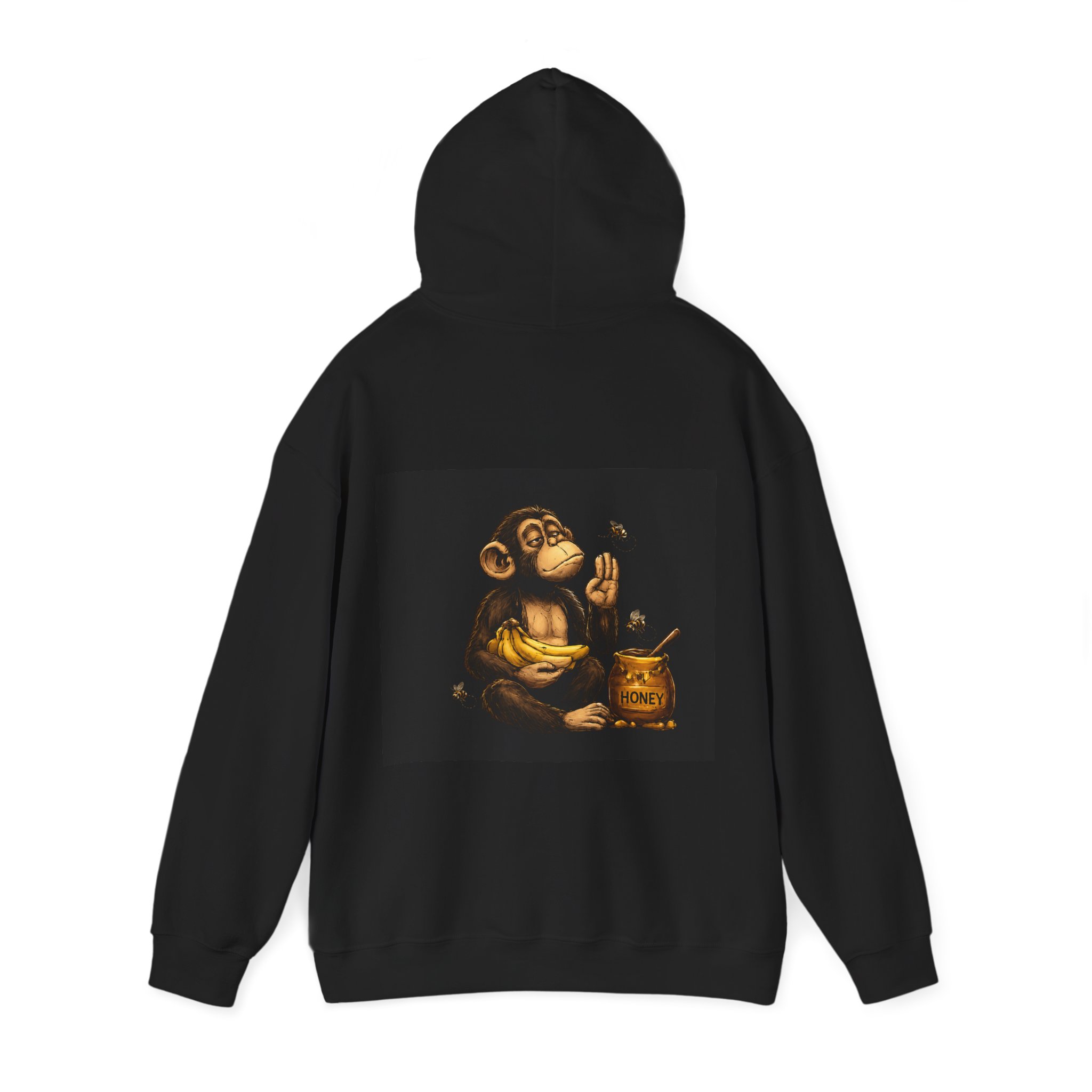Monkey with Honey Hoodie | You Cannot Convince a Monkey They Love Honey Design - Image 3