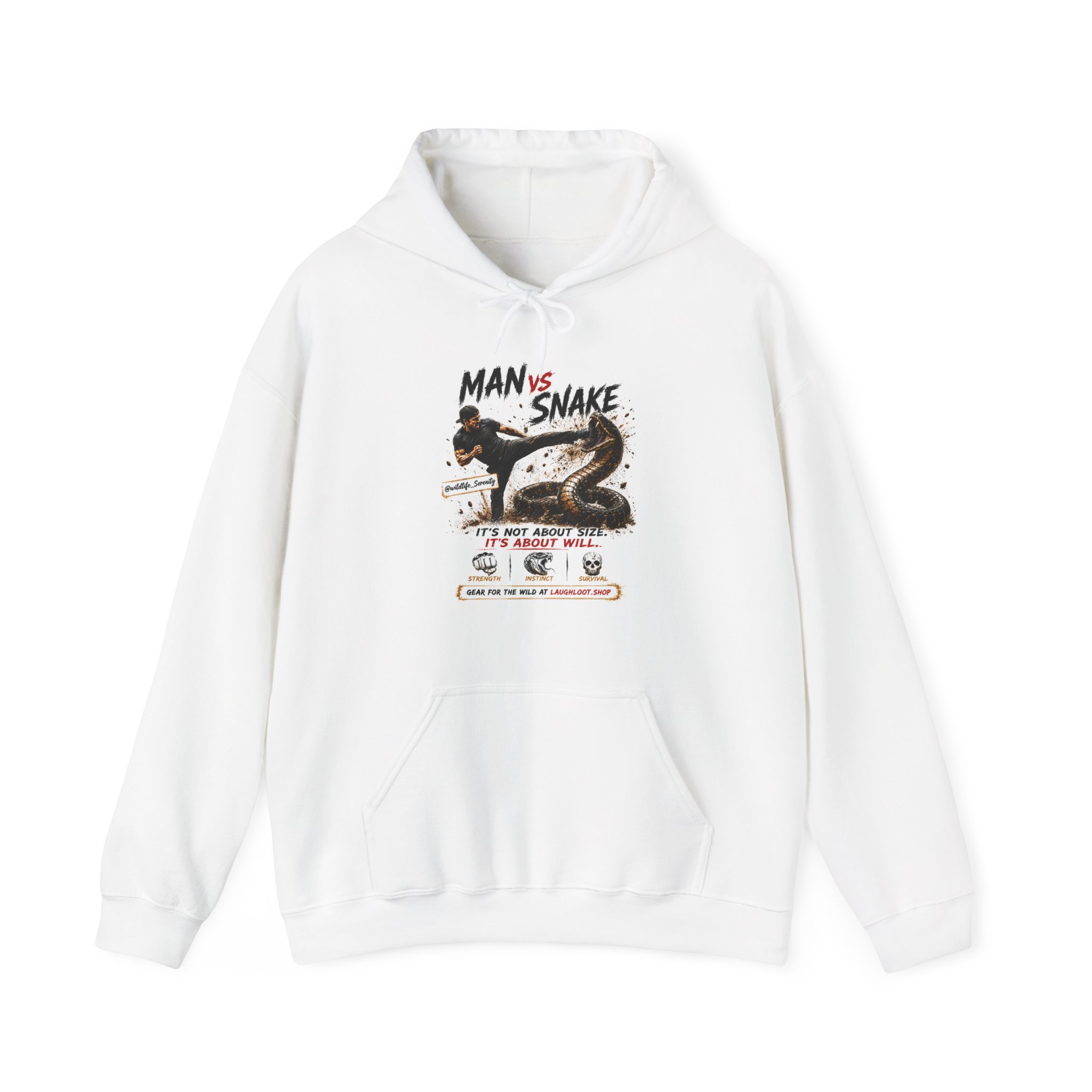 Wildlife Conservation Hoodie — "Man vs Snake" Rescue & Preserve Pullover