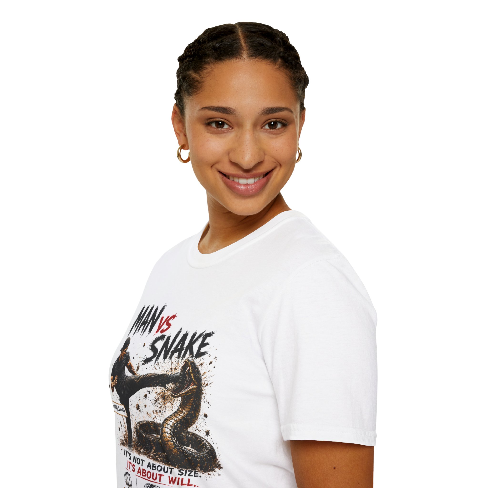 T-Shirt — "Man vs Snake" Graphic Tee (Motivational Action Design) - Image 10