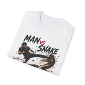 T-Shirt — "Man vs Snake" Graphic Tee (Motivational Action Design)