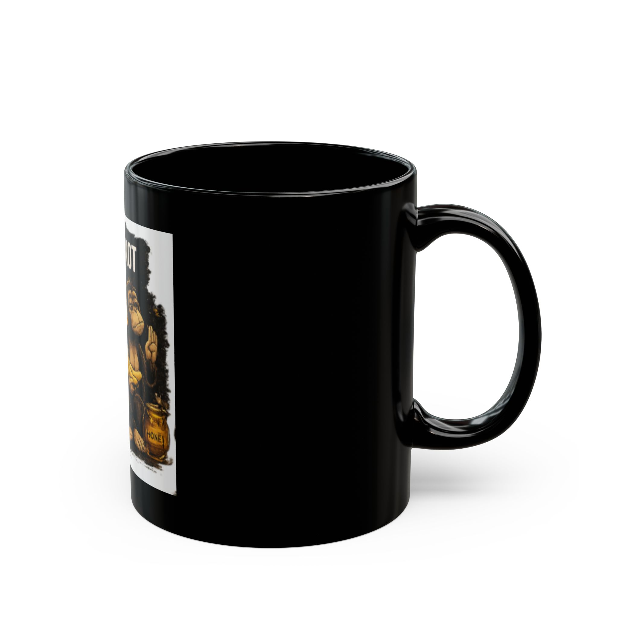 Funny Monkey Quote Black Mug – "You Cannot Convince a Monkey That Honey Is Sweeter Than a Banana" (11oz/15oz) - Image 2
