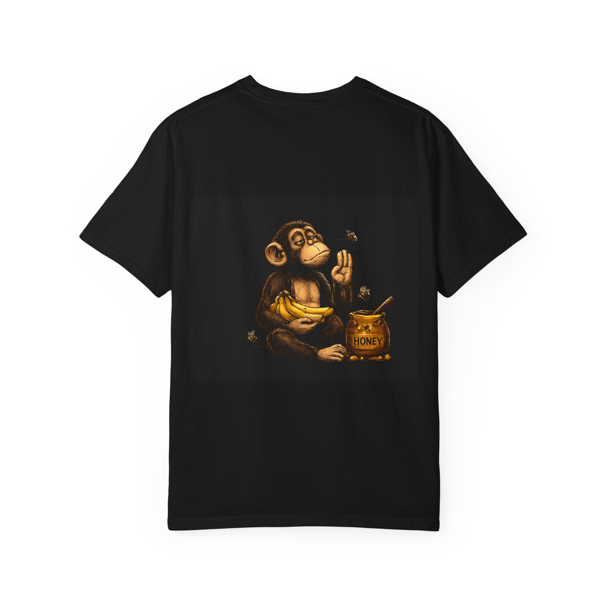You cannot convince a monkey_Unisex Garment-Dyed T-shirt Black - Image 6