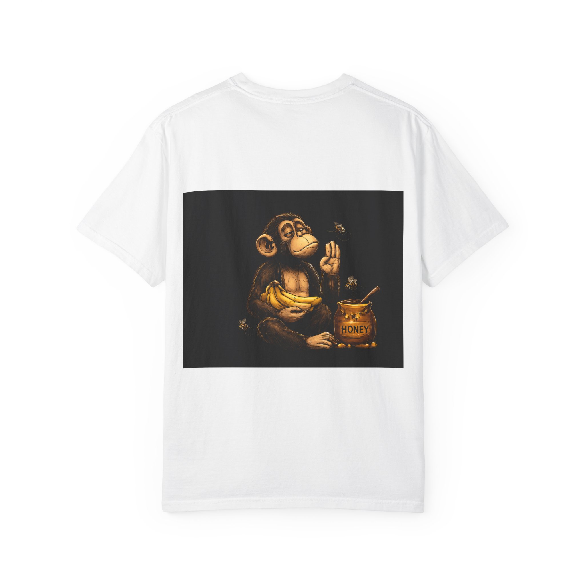 You cannot convince a monkey_Unisex Garment-Dyed T-shirt Black - Image 2